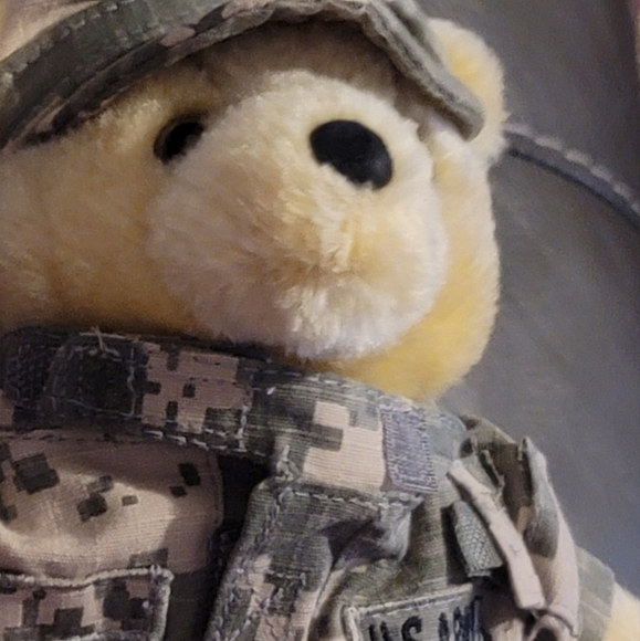 ARMY Bear Stuffed Animal Plush forces of America Military 11" Camo boots Teddy - Picture 10 of 14